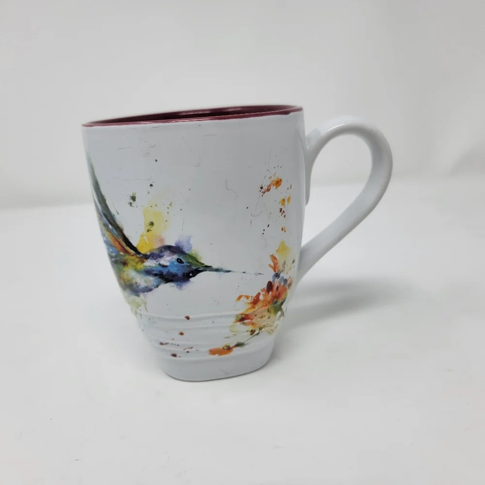 Demdaco DEAN CROUSER Collection, Paint Splash Hummingbird, 14 oz. Mug - Picture 5 of 8